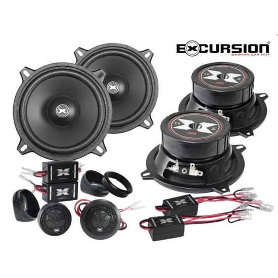 Excursion SX-5C dB – 2-drożny 4 woofery 130mm zestaw komponentowy Car Audio High Efficiency (Double Bass)